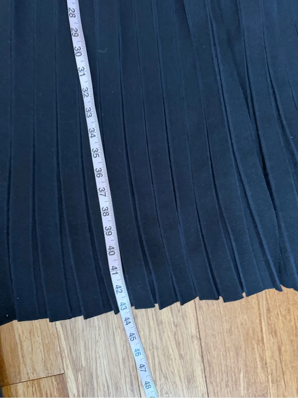 Tory Burch Florence Dress Midi Black Long Sleeve Pleated Size XL